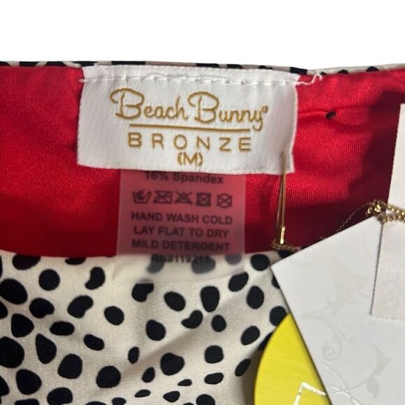 Beach Bunny Girl on Fire Bikini Set Animal Cheetah Print Bandeau S NWT - Picture 11 of 16